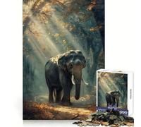 Puzzle "Incontro nella giungla illuminata dal sole" per ragazzi, 1000 pezzi, gioco intelligente per il tempo libero, taglio preciso, regalo stagionale 38x52cm