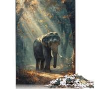 Puzzle "Incontro nella giungla illuminata dal sole", sfida difficile, 100% in cartone riciclato, per donne e uomini, regali per la festa della mamma, 1000 pezzi (26x38 cm)