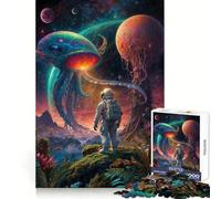 Puzzle "Incontro tra astronauti e alieni" per adulti, 1000 pezzi, esercizio intelligente, relax e piacere, bordi precisi, sorpresa di Natale (38x26cm)