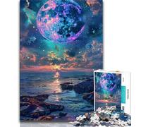 Puzzle incredibilmente belli con luna al neon 1000 pezzi regali per adolescenti attività divertenti per la casa giocattoli per i giorni di pioggia regali di compleanno (26x38cm)