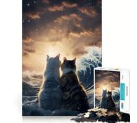 Puzzle indistruttibile "Amore di Gattino" da 1000 pezzi,gioco creativo per lo sviluppo delle capacità,incastro perfetto,nessun pezzo si stacca,attività per rafforzare il legame tra persone care