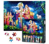 Puzzle indù Dio Jigsaw - 1000 puzzle per adulti, Radha Krishna India, puzzle religiosi impegnativi per adulti (70 x 50 cm), regalo per la serata di gioco e decorazione per la casa