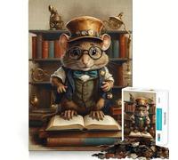 Puzzle intelligente Steampunk a forma di topo da 1000 pezzi per ragazzi, gioco di logica e svago, bordi sottili, regalo speciale 50x75cm