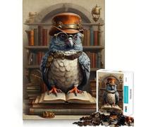 Puzzle intelligente Steampunk con piccione da 1000 pezzi per ragazzi, gioco di logica e svago, bordi arrotondati, regalo speciale 50x75cm