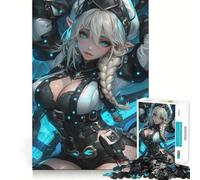 Puzzle interattivo da 1000 pezzi con elfo guerriero Waifu,ideale per videogiochi anime Un gioco stimolante che incastra perfettamente i pezzi,senza parti allentate Sfida cerebrale interattiva