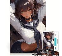 Puzzle interattivo da 1000 pezzi con ragazza anime in uniforme da marinaio,stimolante per la mente Gioco interattivo con incastri precisi e pezzi non allentati,sfida cerebrale per la casa (38x52cm)