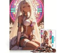 Puzzle interattivo "Ragazza Anime Sposa in Bianco" con 1000 pezzi,gioco di memoria,taglio di precisione,sfida cerebrale interattiva per la casa (50x75cm)