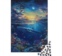 Puzzle Intrigante 1000 Pezzi in Legno, Balena, Sviluppa Abilità Di Problem Solving, Ideale Per Serate Di Gioco in Famiglia