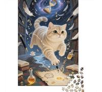 Puzzle Intrigante 1000 Pezzi in Legno, Gatto Gatto Scottish Fold, Sviluppa Abilità Di Problem Solving, Ideale Per Serate Di Gioco in Famiglia