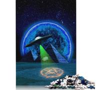 Puzzle "Invasione degli alieni" da 1000 pezzi per adulti, puzzle in legno, gioco di sfida per l'esercizio mentale, regali di intrattenimento, attività per famiglie (38x26 cm)