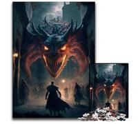 Puzzle "Invasione di mostri" da 1000 pezzi per adulti, puzzle in legno ideali per adolescenti e collezionisti, regalo da viaggio, attività per famiglie, 50x75cm/19,68x29,52 pollici