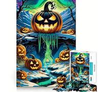 Puzzle invernale a tema zucche per adulti, 1000 pezzi, gioco per allenare la mente, rilassante e divertente, idea regalo per le vacanze (38x26cm)