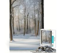 Puzzle invernale con paesaggio boschivo e neve per adulti,1000 pezzi,gioco di concentrazione,tagli di precisione,bordi lisci,divertente sfida per i momenti di attesa (50x75cm)