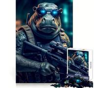 Puzzle Ippopotamo Soldato per Ragazzi, 1000 Pezzi, Gioco di Mente Rilassante, Taglio Preciso, (38x52cm)