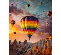 Puzzle Irregolare Colorato - Per Puzzle Per Adulti Per Alleviare Lo Stress Della Famiglia - Decorazione Artistica Da Parete Turkey Balloons Landscape Picture Poster - Puzzle 1000 pezzi Dw131Sk