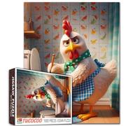 Puzzle irritabile con pulitura di pollo per WC, 1000 pezzi, per adulti, animali, servizi igienici puliti, bagno, finestra, puzzle, unico, decorazione per la casa, regali impossibile, difficile
