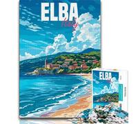 Puzzle Isola d'Elba Italia 1000 pezzi per adulti e ragazzi, aiuta il cervello ad allenarsi, giocattoli avvincenti per coltivare la pazienza e l'interazione genitore-figlio, 38x26cm