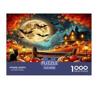 Puzzle Jack-o'-lantern A 1000 Pezzi, Puzzle Autumn Halloween Adulti Gioco Diabilità Impossibile Puzzle Arte Giochi Rilassamento E Intelligenza Regalo Per Amore E Amico 52x38cm/1000pcs