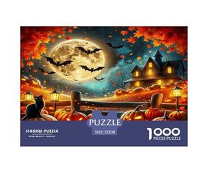 Puzzle Jack-o'-lantern A 1000 Pezzi, Puzzle Autumn Halloween Adulti Gioco Diabilità Impossibile Puzzle Arte Giochi Rilassamento E Intelligenza Regalo Per Amore E Amico 52x38cm/1000pcs