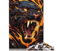 Puzzle Jaguar Untamed Rage, giocattoli di decompressione, puzzle in cartone riciclato al 100% per adulti, adolescenti, regali per la festa del papà, 1000 pezzi (75x50 cm)
