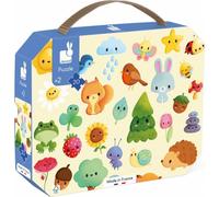 Janod - Puzzle Immagini della Natura - Puzzle per Bambini 20 Pezzi in Cartone FSC - Facile da Riporre - Fabbricato in Francia - Dai 24 Mesi, J02574