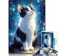 Puzzle Jigsaw Star Cat per adolescenti 1000 pezzi, regalo di compleanno, regali, arte murale per bambini dai 14 anni in su 50x75cm
