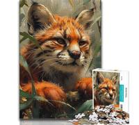 Puzzle Jungle Lynx per adulti e adolescenti, puzzle da 1000 pezzi, aiuta il cervello a esercitare giocattoli avvincenti per coltivare la pazienza e l'interazione genitore-figlio (75x50cm)