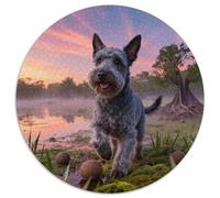 Puzzle Kerry Blue Terrier 1000 Pezzi Per Bambini E Adulti, Sfida Stimolante, Passatempo Rilassante Puzzle Con Mangrove Forest, Regalo Compleanno 1000pcs (67.5x67.5cm)