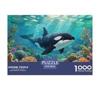 Puzzle Killer Whale Composto Da 1000 Pezzi, Puzzle Coral Reef Adulti, Gioco Diabilità Impossibile Puzzle Pittura Giochi Rilassamento E Intelligenza Regali Di Festa 38x26cm/1000pcs