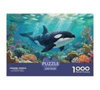 Puzzle Killer Whale Da 1000 Pezzi Per Adulti,Coral Reef Gioco Diabilità Impossibile Gioco Intellettivo Familiare Regali Di Festa 70x50cm/1000pcs