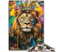 Puzzle King Lion da 1000 pezzi per adulti e adolescenti, aiuta il cervello ad allenarsi, giocattoli avvincenti per coltivare la pazienza, gioco di sfida unico (50x75cm)