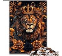 Puzzle King Lion da 1000 pezzi per adulti e ragazzi, giochi educativi, decorazione per la casa, adatto per la decorazione del desktop (26x38cm)