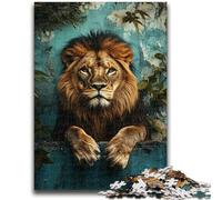 Puzzle King Lion da 1000 pezzi per adulti e ragazzi, gioco stimolante, ogni pezzo è unico - gioco stimolante e divertente per tutta la famiglia (50X75cm)