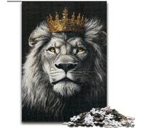 Puzzle King Lion per adulti e adolescenti, adatti dai 14 anni in su, idee regalo per migliorare la memoria (50x75cm)