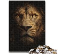 Puzzle King Lion per adulti e adolescenti, puzzle per giochi educativi, giocattoli, decorazioni per la casa e regali unici (50x75cm)