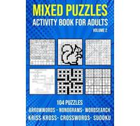 Puzzle King Publishin Mixed Puzzle Activity Book for Adults Volume (Tascabile)