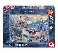 Schmidt , Thomas Kinkade: Disney Beauty & the Beast Winter Enchantment Puzzle - 1000pc , Puzzle , Ages 12+ , 1 Players