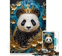 Puzzle Kintsugi a forma di panda per adulti, 1000 pezzi, gioco di logica e abilità, antistress, taglio preciso, regalo elegante (38x52cm)