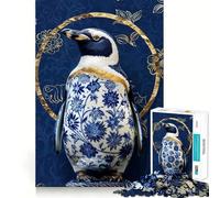 Puzzle Kintsugi a forma di pinguino in porcellana da 1000 pezzi per adulti, gioco di abilità mentale, relax, design, assemblaggio, pezzo da collezione (50x75cm)