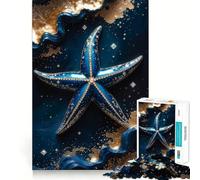 Puzzle Kintsugi a forma di stella marina per adulti, 1000 pezzi, gioco intelligente antistress, assemblaggio con motivi decorativi, regalo speciale 50x75cm