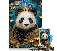 Puzzle Kintsugi a tema panda per ragazzi, 1000 pezzi, gioco di logica stimolante, divertimento condiviso, bordi trasparenti, regalo perfetto (38x26cm)