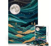Puzzle Kintsugi "Cielo notturno e montagne" da 1000 pezzi, gioco rilassante e stimolante per la mente, con taglio di precisione, pezzo da collezione (50x75cm)