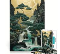 Puzzle Kintsugi da 1000 pezzi con albero di montagna per adolescenti, ideale per migliorare la memoria, hobby tranquillo, bordi precisi, regalo di compleanno (38x52cm)