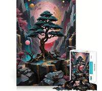 Puzzle Kintsugi da 1000 pezzi con albero di montagna per ragazzi, gioco di logica e abilità, divertimento condiviso, taglio preciso, decorazione da parete (50x75cm)