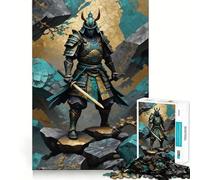 Puzzle Kintsugi da 1000 pezzi con guerriero samurai per adolescenti, gioco mentale, momento di relax, taglio di alta qualità, regalo artistico (38x26cm)