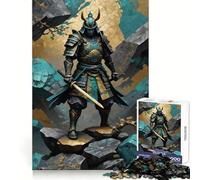 Puzzle Kintsugi da 1000 pezzi con guerriero samurai per adolescenti, gioco mentale, momento di relax, taglio di alta qualità, regalo artistico (38x26cm)