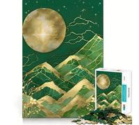 Puzzle Kintsugi da 1000 pezzi con tramonto in montagna, ideale per adolescenti, stimola la memoria, riduce lo stress e favorisce la decorazione murale con bordi netti (50x75cm)