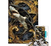 Puzzle Kintsugi da 1000 pezzi per adolescenti con squalo ideale per adulti rompicapo e sfida impegnativa regalo perfetto per amici e familiari (dimensioni 50x75cm)