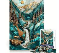 Puzzle Kintsugi del fiume Yellowstone, 1000 pezzi, per adolescenti: chiarezza mentale, divertimento rilassante, assemblaggio perfetto, regalo stagionale (38x52cm)