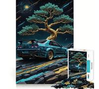 Puzzle Kintsugi Nissan GTR per ragazzi, 1000 pezzi, stimola la memoria, gioco al chiuso, assemblaggio di immagini, regalo per le vacanze (38x26cm)